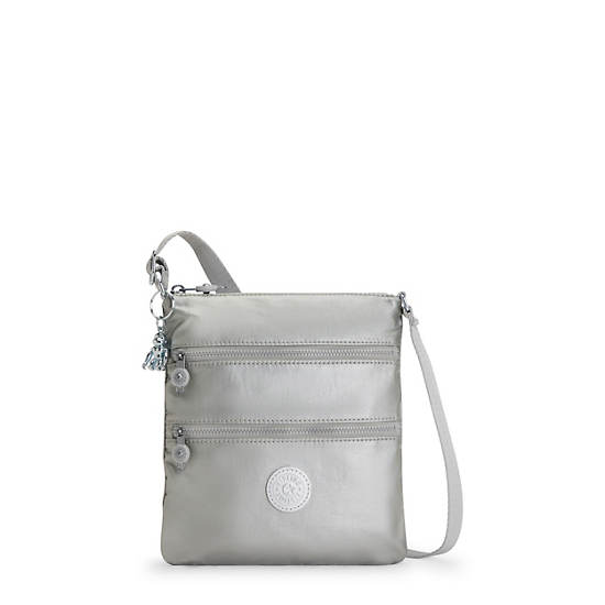 Bolsos Mini Kipling Keiko Metallic Crossbody Plateados | MX 1333JP